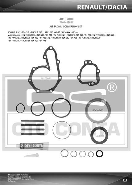 EMME MANİFOLT CONTASI P206-P307-P406-CİTROEN XANTİA 2.0HDI DW10  0348.N4