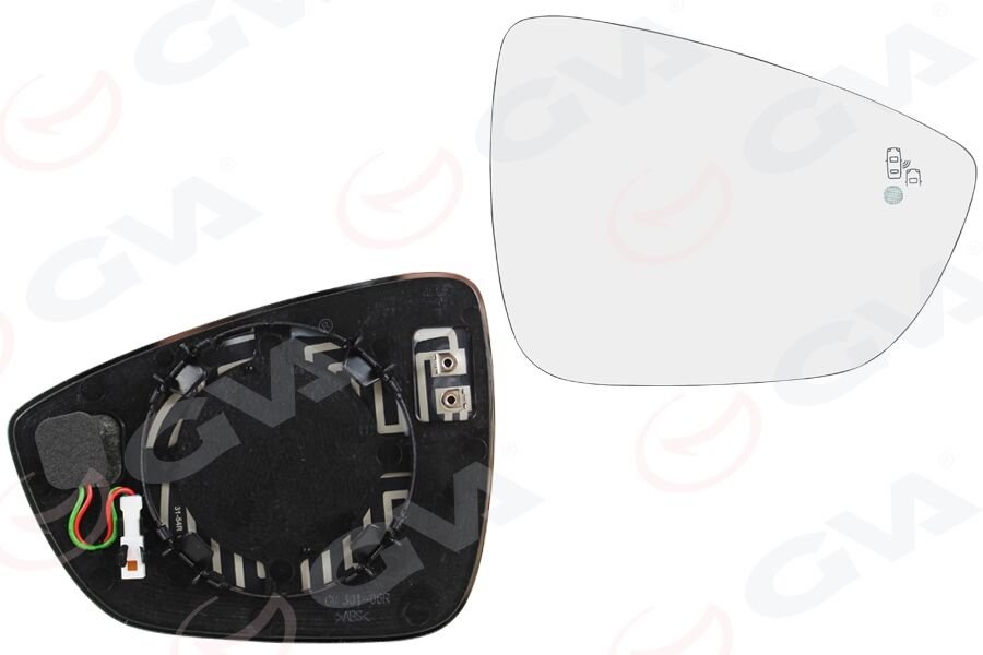 DIŞ DİKİZ AYNA CAMI SAĞ FOCUS IV 18> KÖR NOKTALI