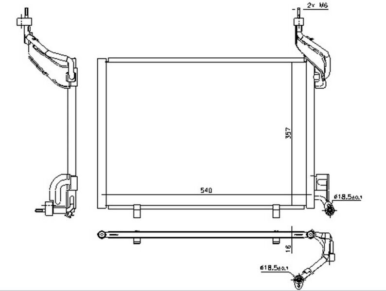 KLIMA RADYATORU KONDENSER FORD B MAX 08> FIESTA 12>17 COURIER 14> 1.5-1.6 TDCI