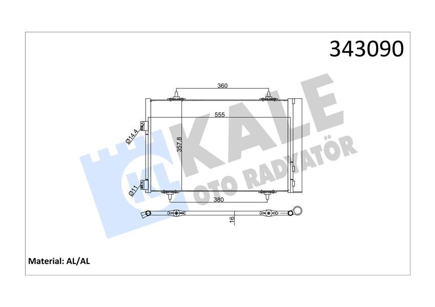 KLİMA KONDENSERİ RADYATÖRÜ PEUGEOT P508 10> CITROEN C5 10> 1.6 HDI DV6 THP-VTI EP6 AL-AL