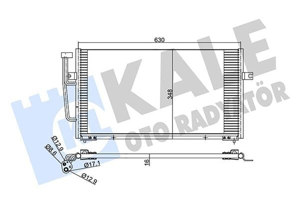KLİMA RADYATÖRÜ KONDENSER VOLVO S40 I-V40 AL-AL 628X348X16  30871579-30897260