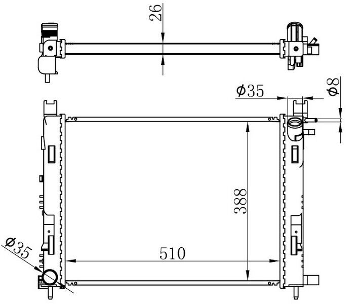 RADYATÖR CLIO IV-LOGAN II-DOKKER-LODGY 1.5 DCİ