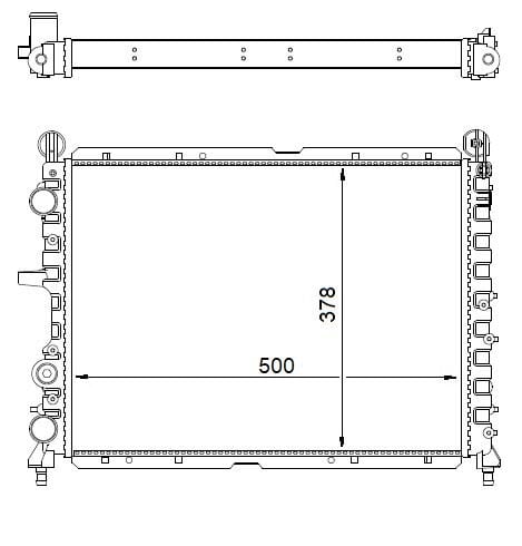 RADYATÖR TMPR-TIPO 1.4İ-1.6İ MEK AC KLİMASIZ 498x359x34