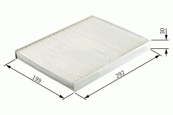 POLEN FİLTRESİ DİKDÖRTGEN ASTRA G 98-04 - ASTRA H 04-14 -ZAFIRA A 98-10 1.4-1.6-1.8-2.0T-16V