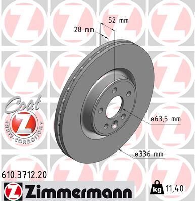ON FREN DISK AYNASI HAVALI VOLVO S60 II 10>15 S80 II 06> V60 I 11>15 V70 III 07>15 XC70 II 09>15 336cm CAP  30769057-30736313