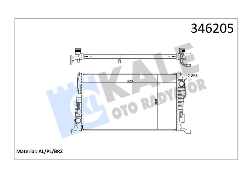 RADYATÖR DACIA DUSTER 1.5 DCİ-1.5 DCİ 4x4 2010 > AL/PL/BRZ  214108807R-8200880550