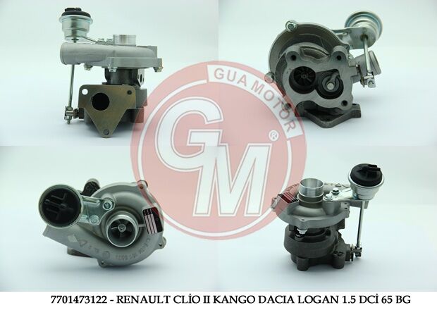 TURBO ŞARJ RENAULT CLİO II KANGO DACIA SYMBOL MEGANE II 1.5 DCİ 65 BG  7701473122-1441100QAF-1441100QAG