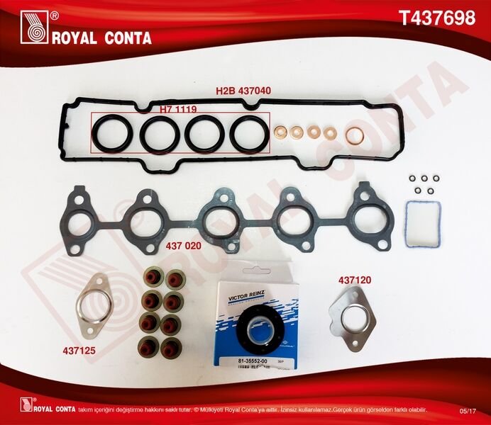 MOTOR ÜST TAKIM CONTA REINZ KEÇELİ S.LASTİKLİ SKCSİZ FIESTA 02>08 FUSION 02>08 1.4 TDCI 206-307 C3C2-C3I-C3II-C3III-XSARAII-NEMO-206-207-307-BIPPER DV4 1.4HDI MAZDA 2 1.4 CD 03>07  2S6Q6008-0197.AV