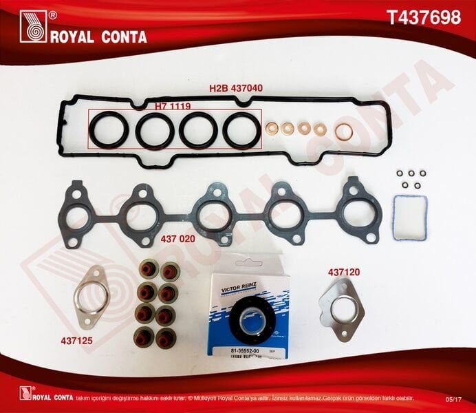 MOTOR ÜST TAKIM CONTA REINZ KEÇELİ S.LASTİKLİ SKCSİZ FIESTA 02>08 FUSION 02>08 1.4 TDCI 206-307 C3C2-C3I-C3II-C3III-XSARAII-NEMO-206-207-307-BIPPER DV4 1.4HDI MAZDA 2 1.4 CD 03>07  2S6Q6008-0197.AV