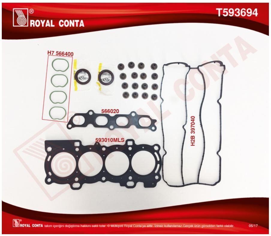 ÜST TAKIM CONTASI (SKT KEÇELİ+SUB.LASTİKLİ) FOCUS II 1.6 16V (03-07) 100HP