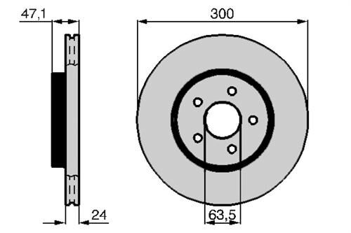 ON FREN DISK AYNASI MONDEO III 00>07 JAGUAR X TYPE 01>09 OLCU 300 24 5 BIJON