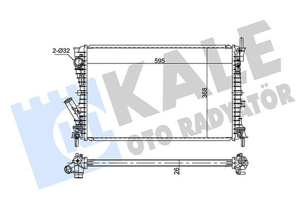 RADYATÖR FIESTA V-FUSION 1.6TDCI AC KLİMASIZ MEK 593x379x26  ME5S6H8005AD-5S6H8005AC-1344810