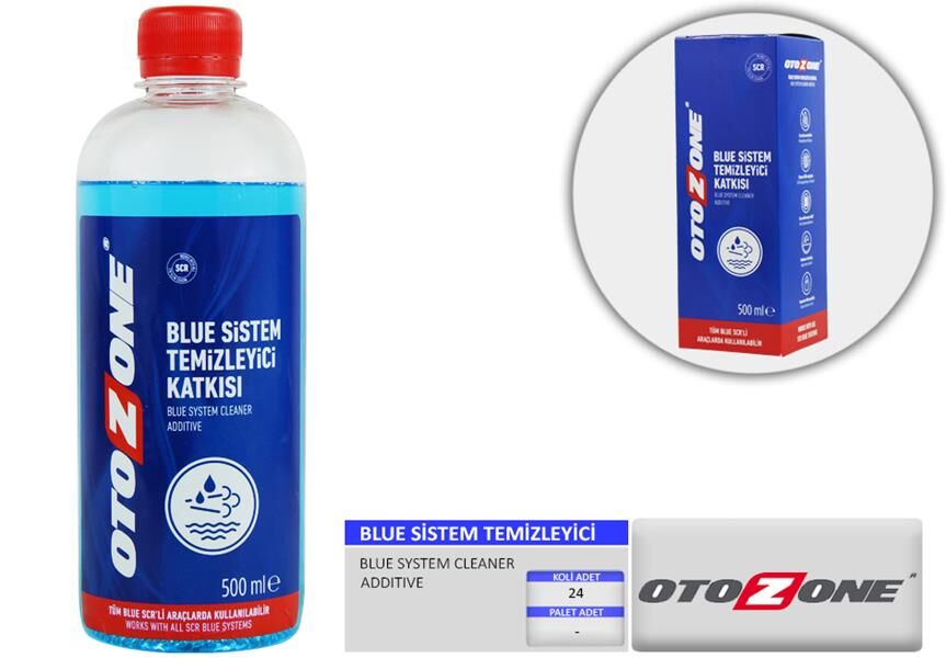 OTOZONE BLUE SİSTEM TEMİZLEYİCİ KATKISI 500 GRAM KOLİ 12 ADET