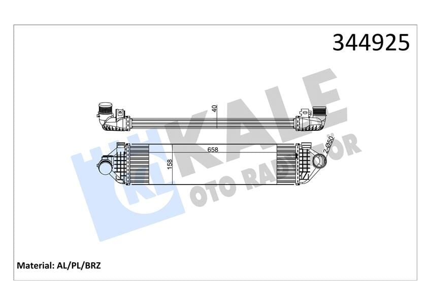 TURBO INTERCOLL RADYATORU MONDEO IV 07>14 S MAX GALAXY 06 >1.6 ECOBOOST VOLVO V70 III 135 T4 10>15 V60 I 155. 157 T4F 11>15 S80 II 124 T4F 11>15 S60 II 134 T4F-T3-T4 11>15  1714385-BV619L440BD-1764318