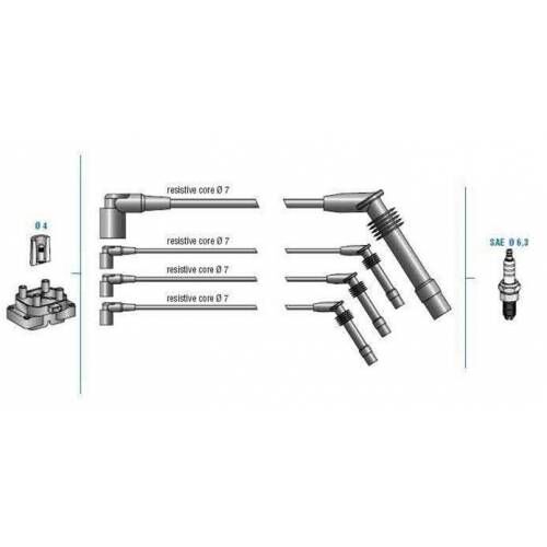 BUJİ KABLO TK CLIO 1.4ei 8V 99 >-LOGAN 1.6 16V 05 > K7J  7700273826