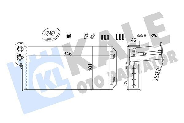 KALORIFER RADYATORU MERCEDES SPRINTER B901>B905 . VW LT 28-35-46  A0028358901-2D0819031