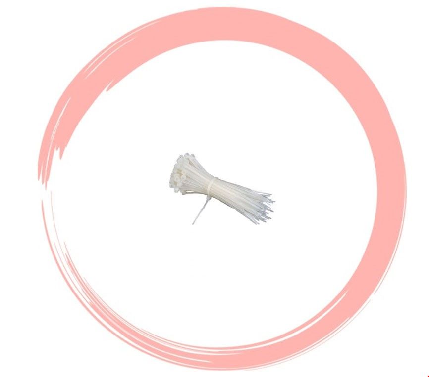 KABLO BAĞI - KABLO BAĞI BEYAZ 4,8mm x 200mm (100LÜ PAKET) - 
