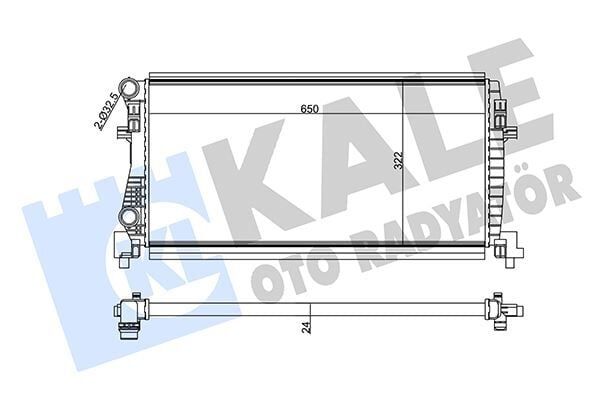RADYATÖR GOLF VII-A3-LEON-OCTAVIA 1.2 TFSİ-1.6 TDİ 13 > 650x322x23 MRK/OTOM  5Q0121251EB-5Q0121251EC