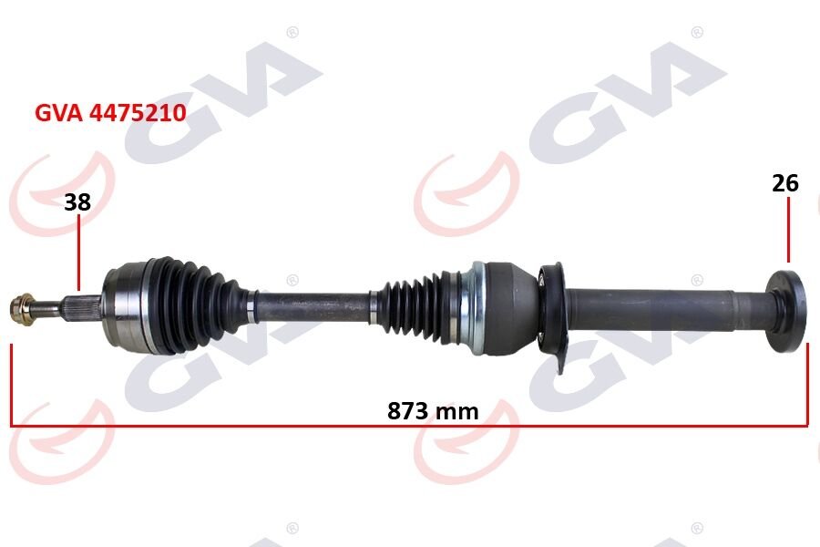 KOMPLE AKS SAĞ TRANSPORTER T5 2.5 TDİ 03-11 6 VİTES 880mm DÜZ VİTES