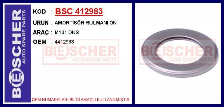 AMORTİSÖR RULMANI ÖN M131 DKS