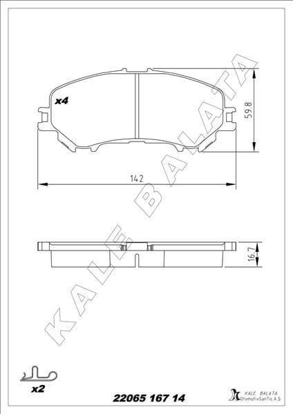 BALATA ÖN QASHQAI II SUV-X-TRAIL III-ROGUE II SUV 13 -