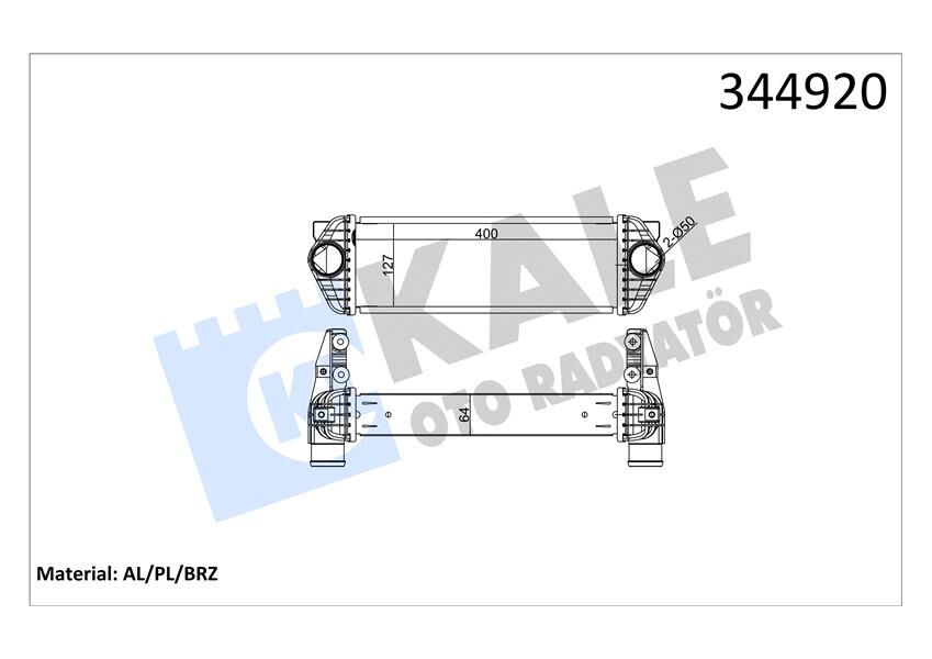 TURBO INTERCOLL RADYATORU TRANSİT CONNECT TC7 06>14 1.8DI 1.8 TDCI AL PL SYSTEM  7T169L440AC-4999282-7T169L440AE