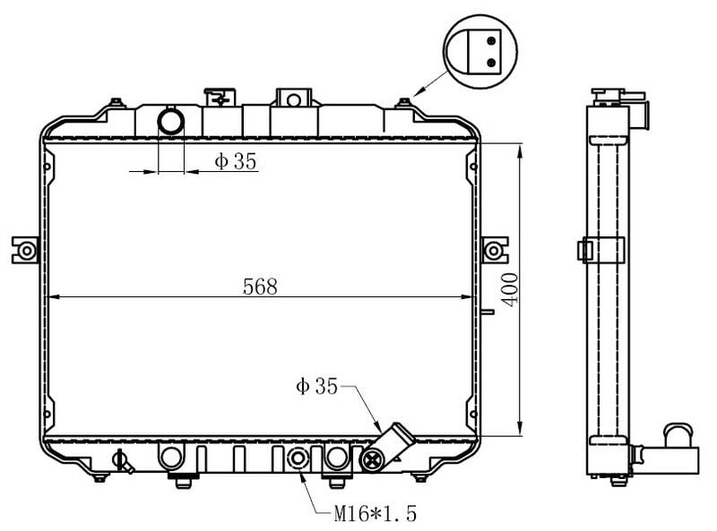 RADYATÖR BRAZİNG H100 93> AC KLİMASIZ MEK 400x568x26