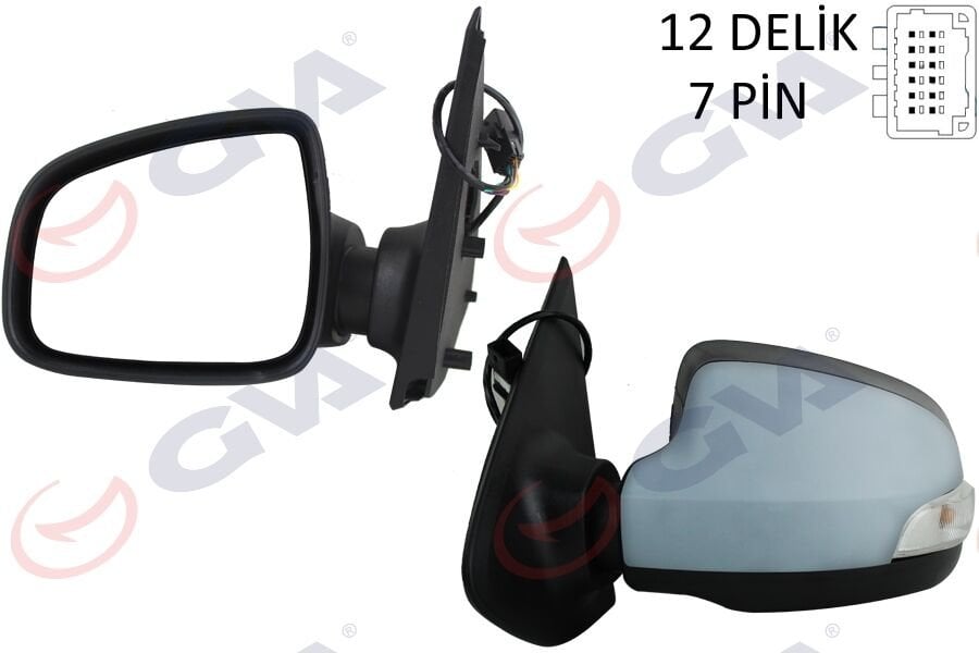 DIŞ DİKİZ AYNASI SOL SYMBOL-SANDERO 13> ELEKTRİKLİ ISITMALI SİNYALLİ ASTARLI KONVEKS 7 FİŞ VM-6129EHPL