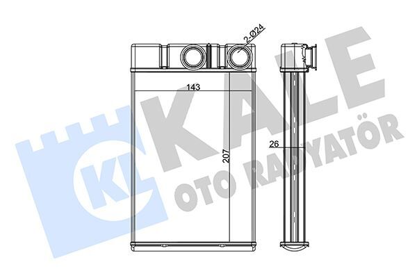KALORİFER RADYATÖRÜ OPEL INSİGNİA 2.0 CDTİ 08>CRUZE 06> 206X150X26 OTO.MEK.