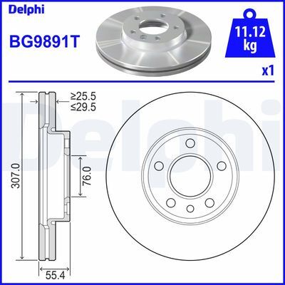 FREN DİSKİ TEKLİ PAKET . DELİKLİ ÖN VW CARAVELLE. MULTIVAN. TOUAREG. TRANSPORTER 10/2002 >  7E0615301D-7H0615301D-JZW615301E
