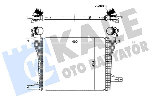 TURBO RADYATÖRÜ OPEL ANTARA A 2.0-2.2 CDTI 10 > - CHEVROLET CAPTIVA 2.0D-2.2D 4WD 11 > BRAZING 49 0X413X30  20874705-42348293-4802129