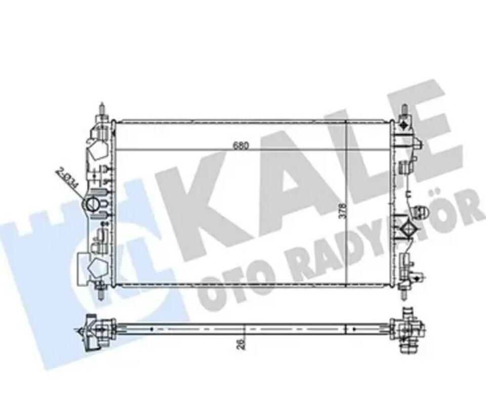 RADYATÖR SU CRUZE / ASTRA J / ZAFİRA M.T B16DTH-A20DTR