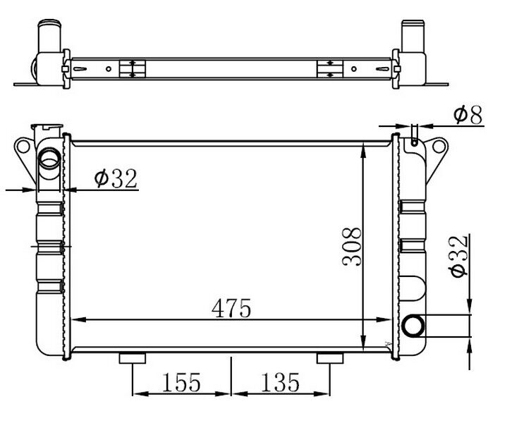 RADYATOR BRAZİNG MT 475X308X26 12