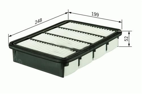 HAVA FİLTRESİ FORD RANGER 2.5D 2.5TD 99-06 -MAZDA PICKUP 99-06 MITSUBISHI C25128 SA455PL