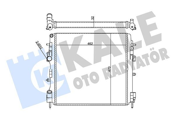 RADYATÖR KNG 1.5DCI-1.2-1.6 16V-1.9DCI AC KLİMASIZ MEK 470x460x27  7701473785-8200072713-8200209792