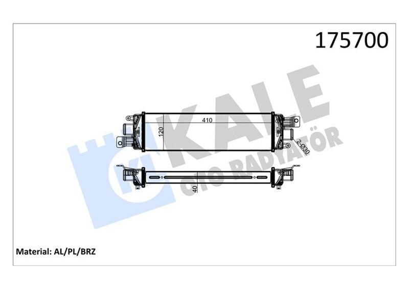 TURBO RADYATÖRÜ INTERCOOLER ALBEA 03>1.3JTD 457x116x40 AL AL SİSTEM  51718679