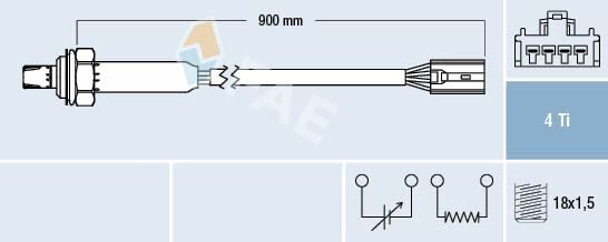 OKSİJEN SENSÖRÜ OTA4N-5D1 VOLVO S40 2.0T4 97-04 1362MM  30611233