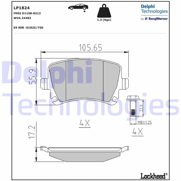 ARKA BALATA PASSAT-CC-CADDY-GOLF5-GOLF6-JETTA-A3-A6-LEON-OCTAVIA-SUPERB 04 > GDB1622  3C0698451D-1K0698451G-4F0698451D