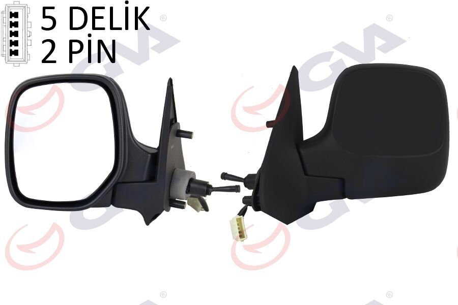 DIŞ DİKİZ AYNASI SOL BERLINGO-PARTNER 97> MEKANİK ISITMALI KONVEKS 2 FİŞ VM-118NL