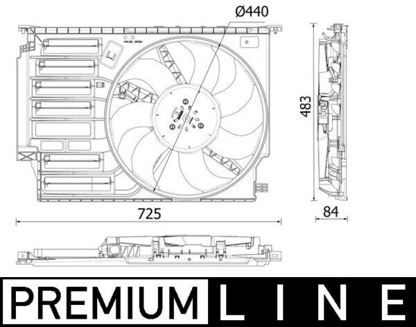 RADYATOR FANI PREMIUM LINE BMW F45 F48 MINI F56