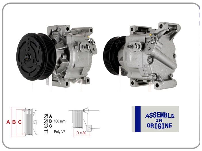 KLİMA KOMPRESÖRÜ SIFIR ÜRÜN FIAT 500 07> ALBEA 03>09 DOBLO 05>10 PALIO 03>12 PANDA 06>13 LANCIA YP SILON 03>12 FORD KA 08>16 1.3 D Multijet  51746931-71785265-71722315-5A79753