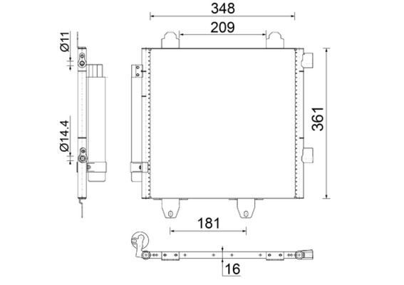 KLİMA RADYATÖRÜ KONDENSERİ P107 05>14 1.0İ 12V-1.4HDİ 05> C1 1.0İ 12V-1.4HDİ 05>  6455.EF-6455.EE