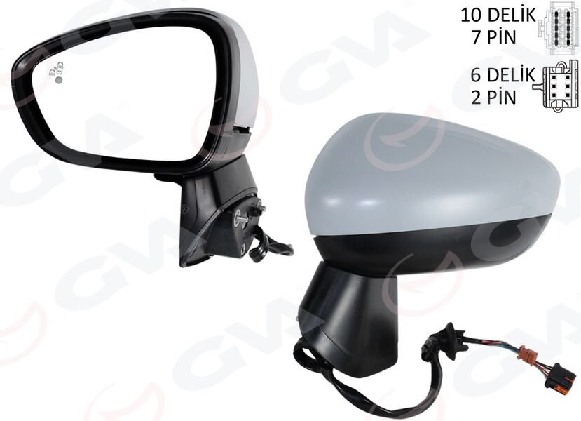 DIŞ DİKİZ AYNASI KOMPLE SOL OPEL CROSSLAND 17> ELEKTRİKLİ KATLANIR