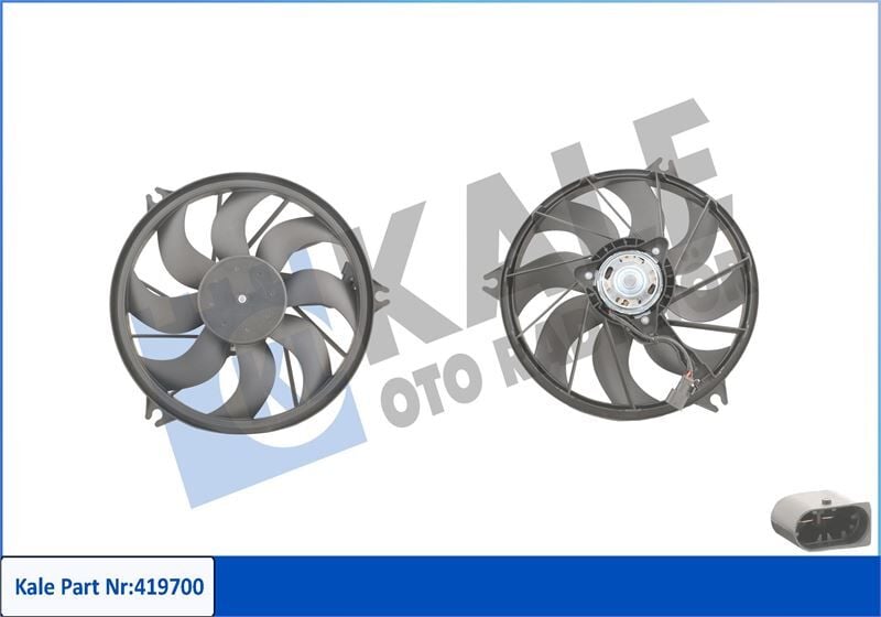 FAN MOTORU DAVLUMBAZLI P206 1.1-1.4-1.4-1.6-2.0 16V-1.6HDI-2.0HDI 98 > 160W-380mm