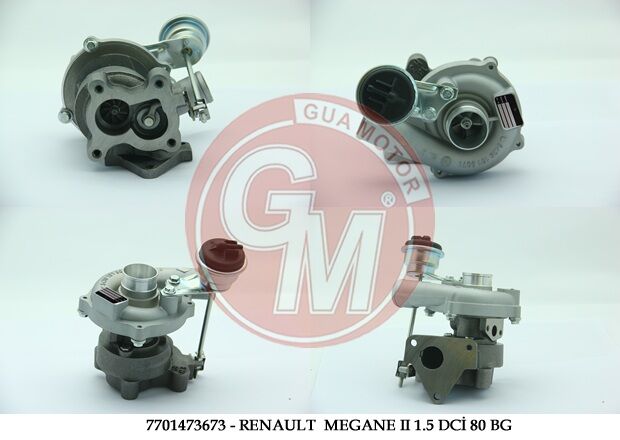 TURBO ŞARJ RENAULT CLİO II KANGO DACIA SYMBOL MEGANE II 1.5 DCİ 80 BG  7701473673-7701473122-7711135037