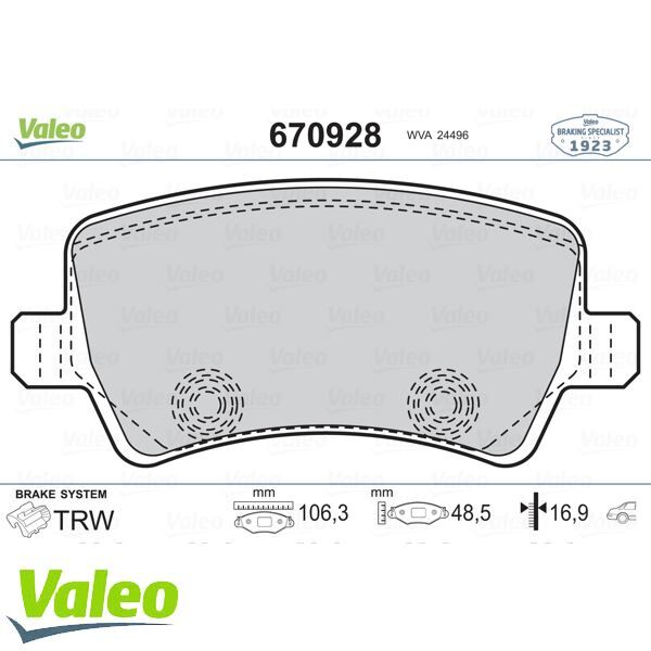 ARKA FREN BALATASI S-MAX 09> 06> GALAXY III 06> VOLVO S60 10> S80 06> V60 -V70 06> XC60 08>XC70 06> RANGE ROVER EVOQUE 11>  6G912M008FD-30794554-LR027129