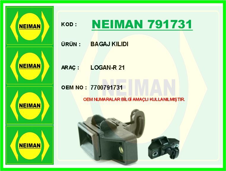 BAGAJ KILIDI LOGAN-R 21  7700791731
