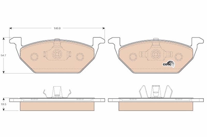 GDB1357 ÖN BALATA GOLF IV BORA 97-6.05 POLO 99 > OCTAVIA 97 >LEON TOLEDO 99-06 IBIZA 02 > AUDI