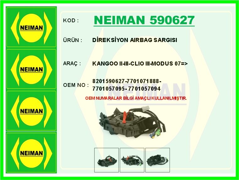 DİREKSİYON AIRBAG SARGISI KANGOO II-III-CLIO III-MODUS 07 >