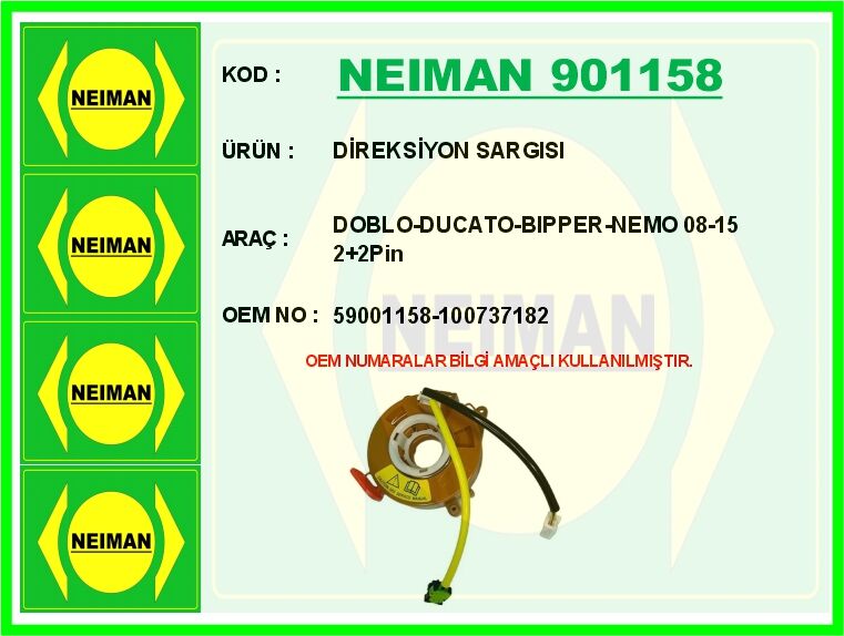 DİREKSİYON SARGISI DOBLO-DUCATO-BIPPER-NEMO 08-15 2 2Pin